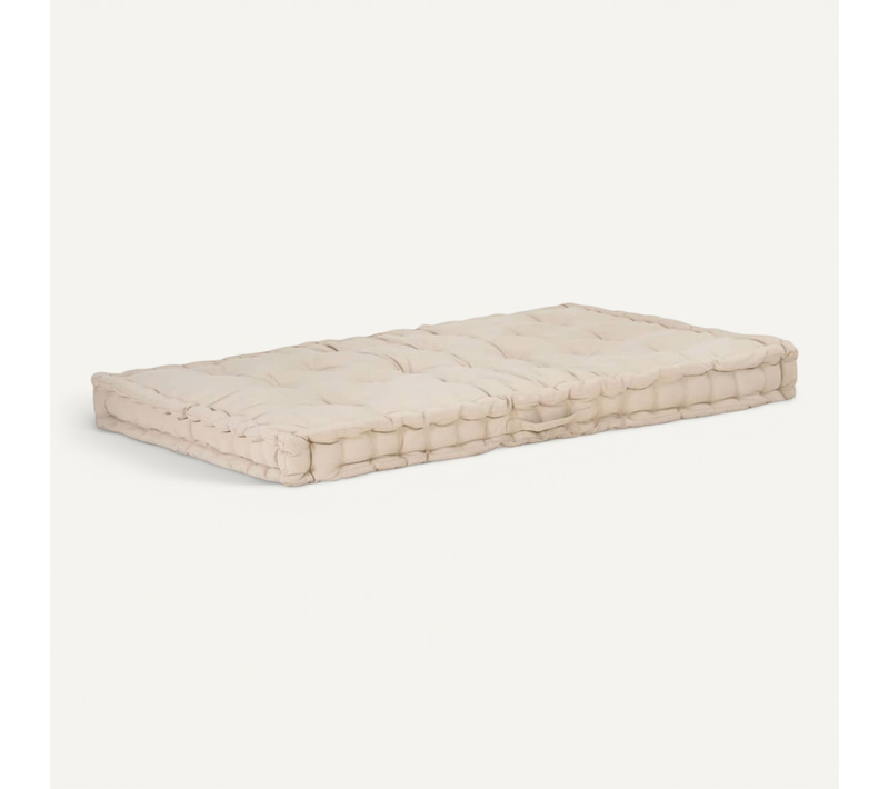 Coussin De Plancher De Palette Coton 120x80x10 Cm Beige