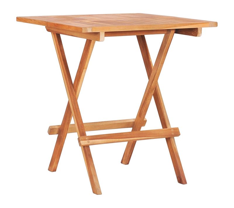 Table De Bistro Pliable 60x60x65 Cm Bois De Teck Solide