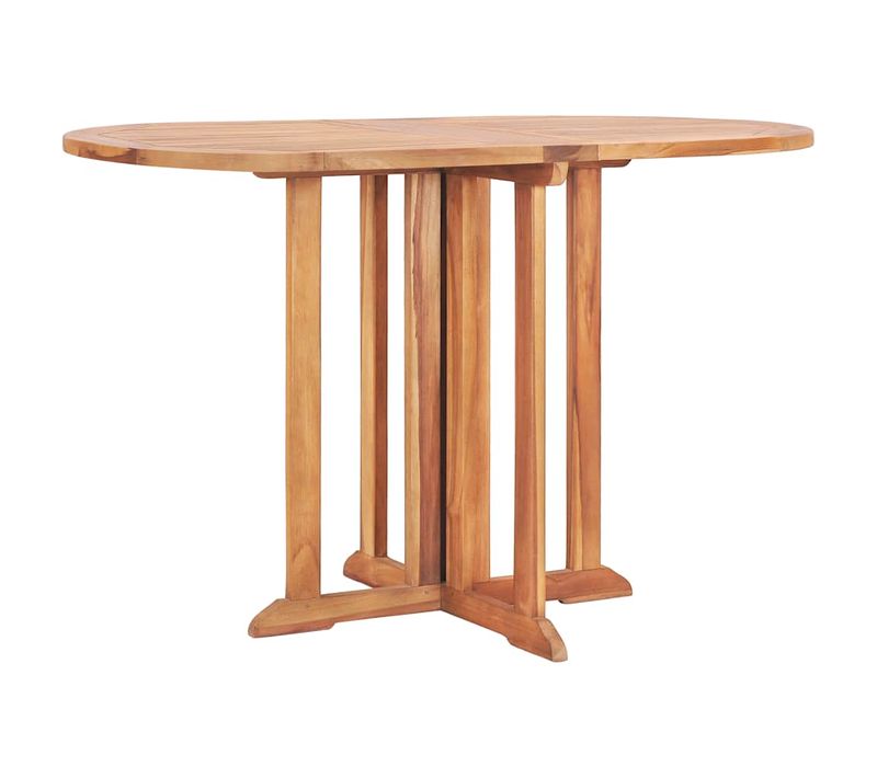 Table De Jardin Papillon Pliable 120x70x75 Cm Bois Teck Solide Meuble Terrasse Extérieur