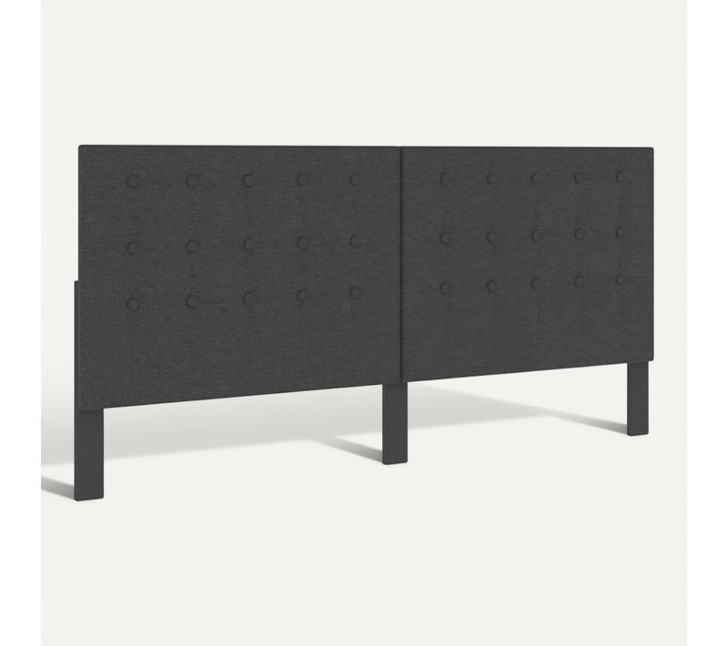 Tête De Lit Touffetée Gris Foncé Tissu 200x200 Cm