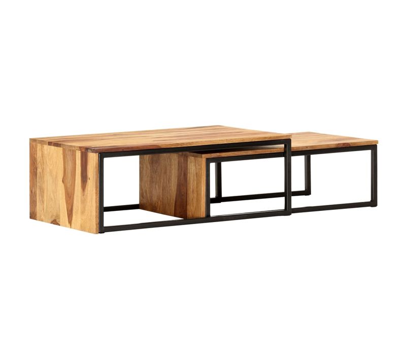 Tables Gigognes 2 PCs Bois Solide