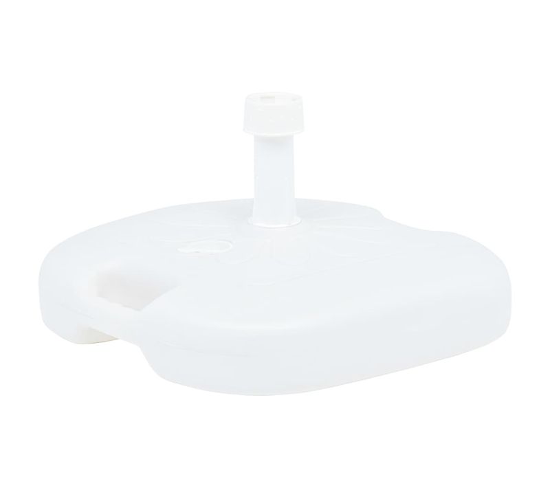 Socle De Parasol Rempli De Sable/d'eau 16 L Blanc Plastique