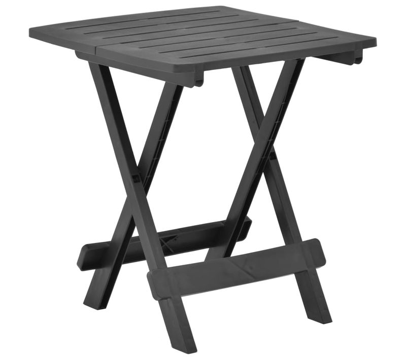Table Pliable De Jardin Anthracite 45x43x50 Cm Plastique
