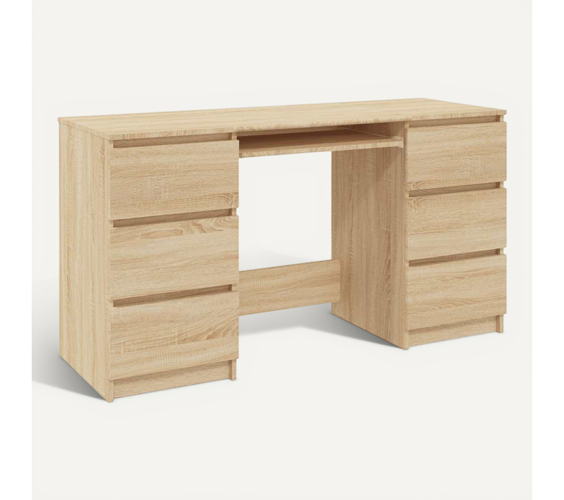Bureau Chêne Sonoma 140x50x77 Cm Aggloméré