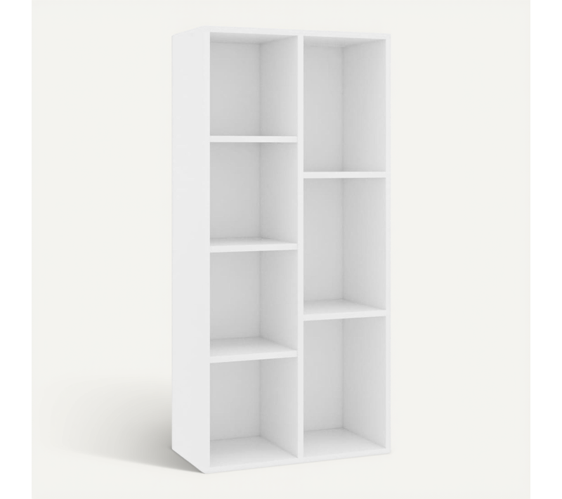 Bibliothèque Blanc 50x25x106 Cm Bois Contreplaqué