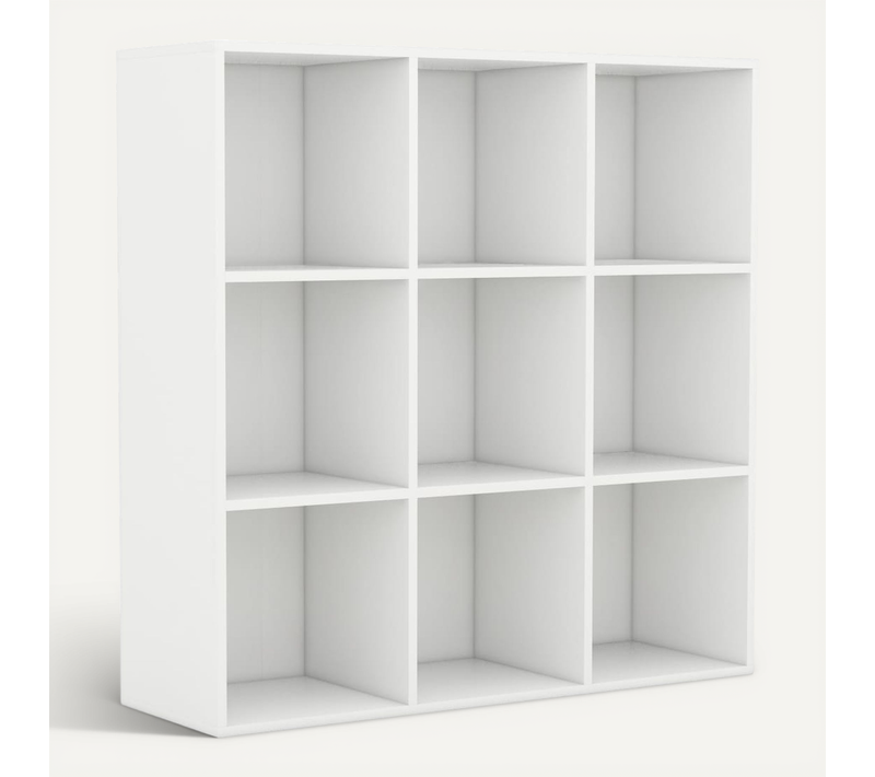 Bibliothèque Blanc 98x29x97,5 Cm Avec 9 Compartiments Moderne