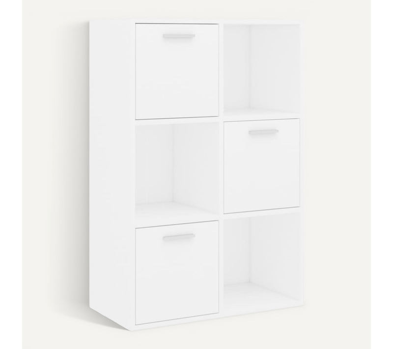 Armoire De Rangement Blanc 60x29,5x90 Cm Bois Contreplaqué