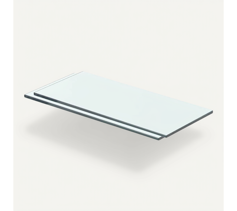Panneaux D'étagère 2 Pièces Verre Transparent 40 X 12 Cm