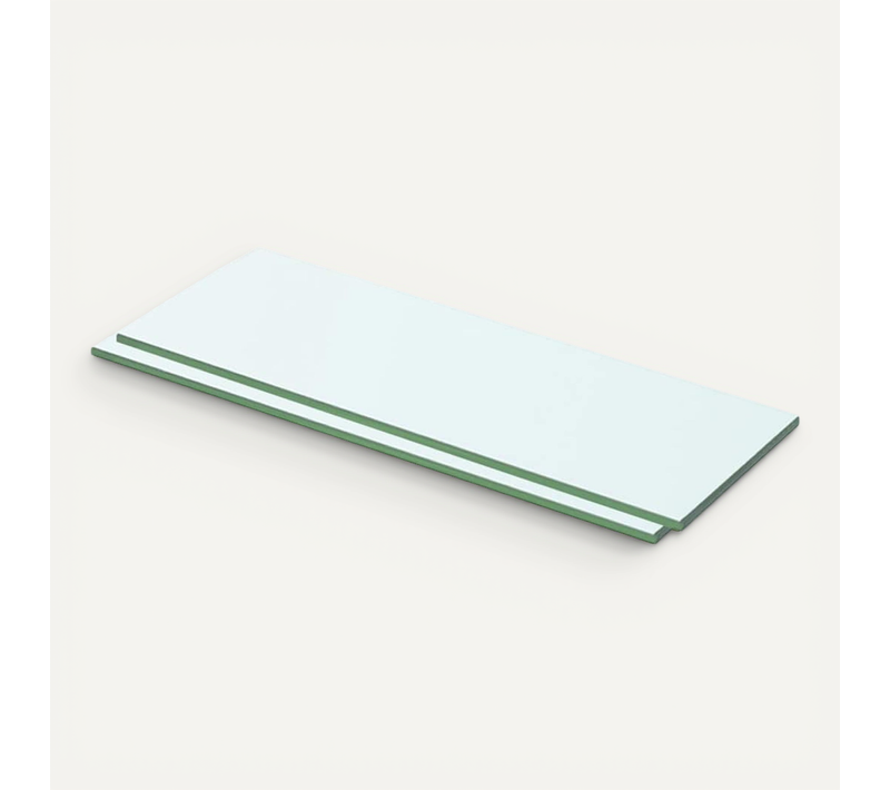 Panneaux D'étagère 2 Pièces Verre Transparent 50 X 12 Cm
