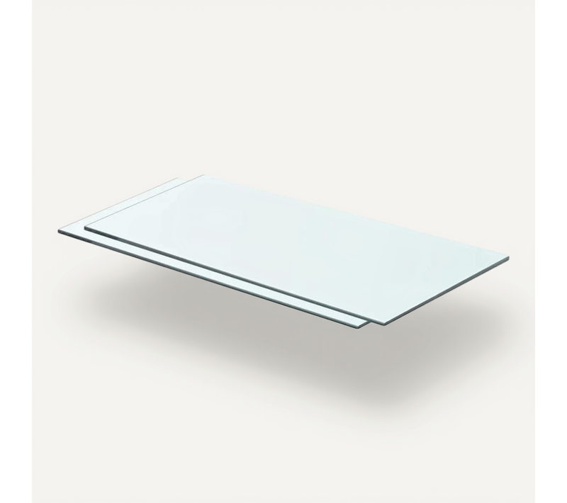 Panneaux D'étagère 2 Pièces Verre Transparent 60x25 Cm