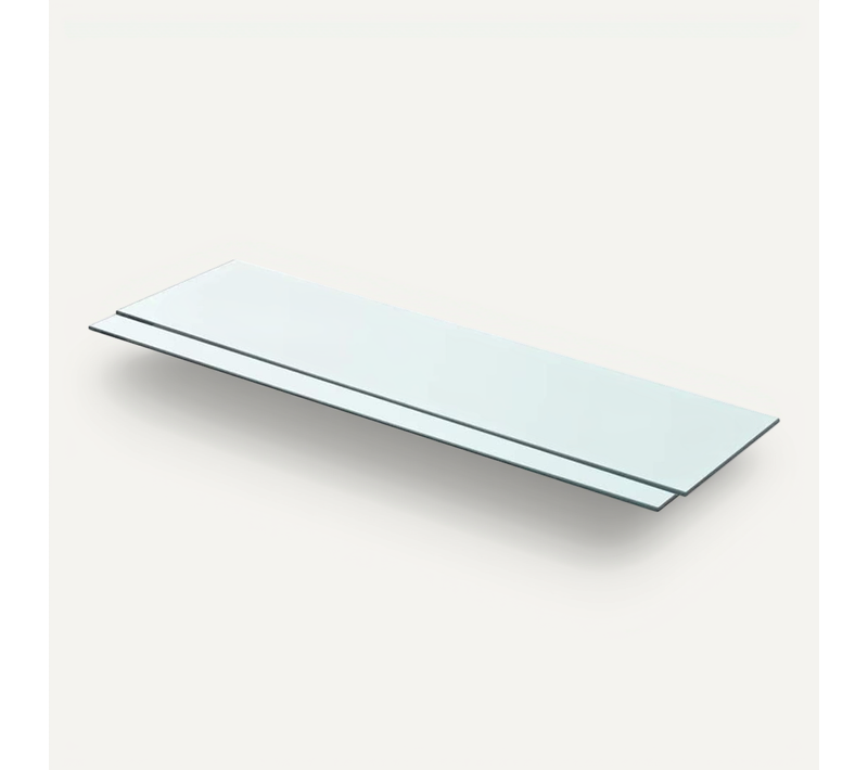 Panneaux D'étagère 2 Pièces Verre Transparent 80 X 20 Cm