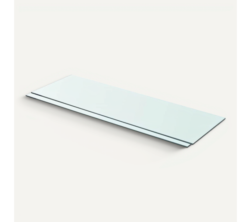 Panneaux D'étagère 2 Pièces Verre Transparent 80 X 25 Cm