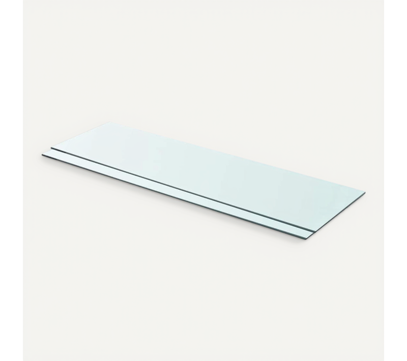 Panneaux D'étagère 2 Pièces Verre Transparent 90 X 25 Cm