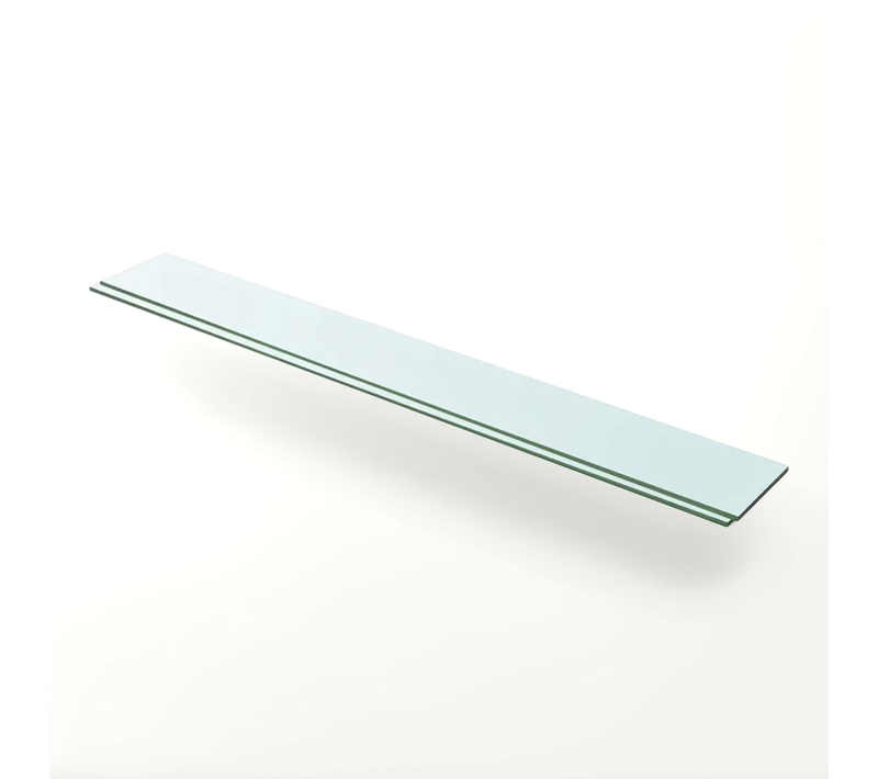 Panneaux D'étagère 2 Pièces Verre Transparent 100 X 12 Cm