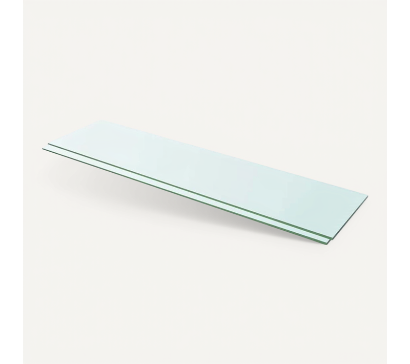 Panneaux D'étagère 2 Pièces Verre Transparent 100 X 25 Cm