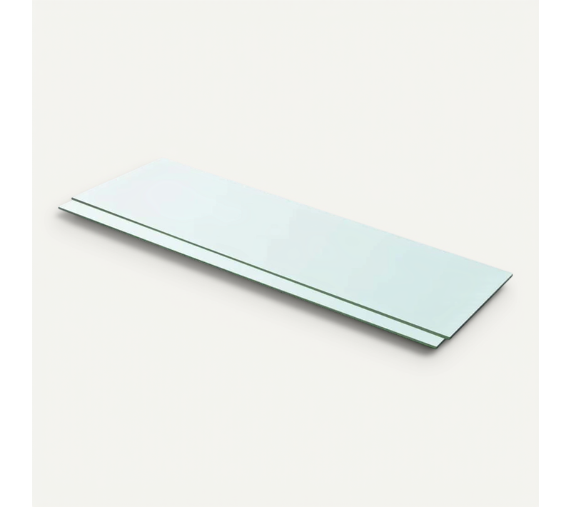 Panneaux D'étagère 2 Pièces Verre Transparent 100 X 30 Cm