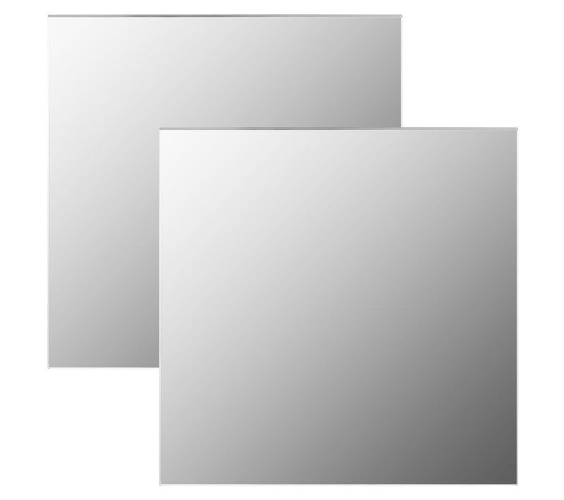 Miroirs Muraux 2 Pièces 40x40 Cm Carré Verre