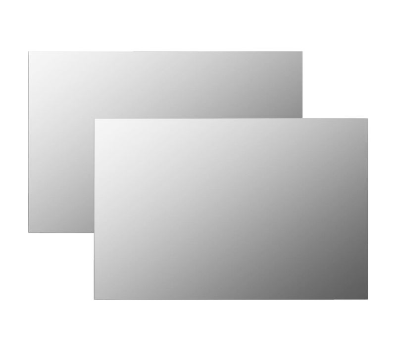 Miroirs Muraux 2 PCs 60x40 Cm Rectangulaire Verre