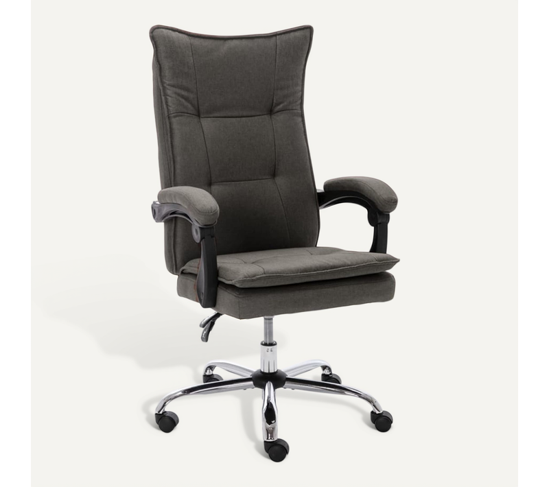Chaise De Bureau Gris Tissu