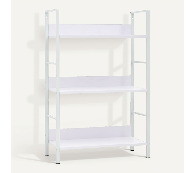 Bibliothèque à 3 Niveaux Blanc 60x27,6x90,5cm Bois Contreplaqué