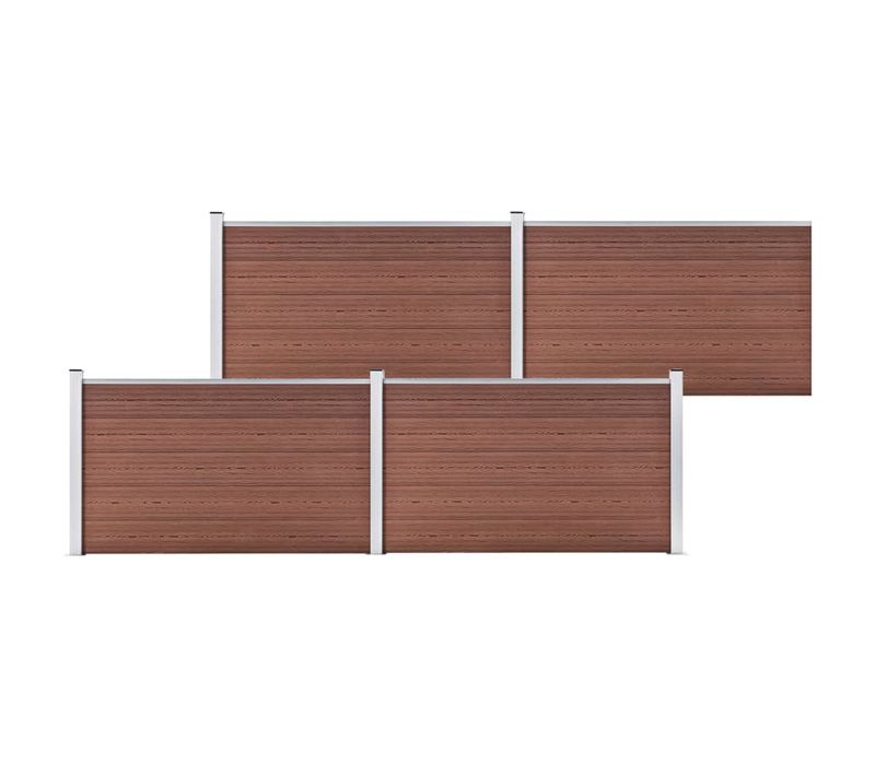 Clôture De Jardin Wpc 699x106 Cm Marron