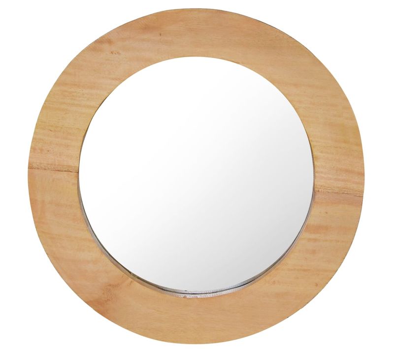 Miroir Mural 40 Cm Teck Rond