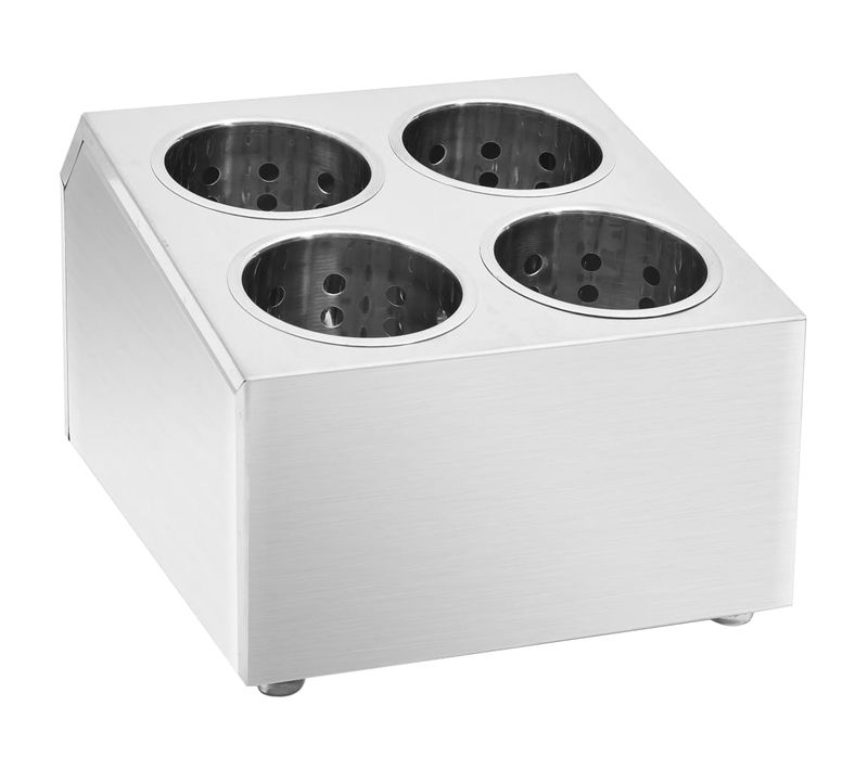 Porte-couverts 4 Grilles Carré Acier Inoxydable