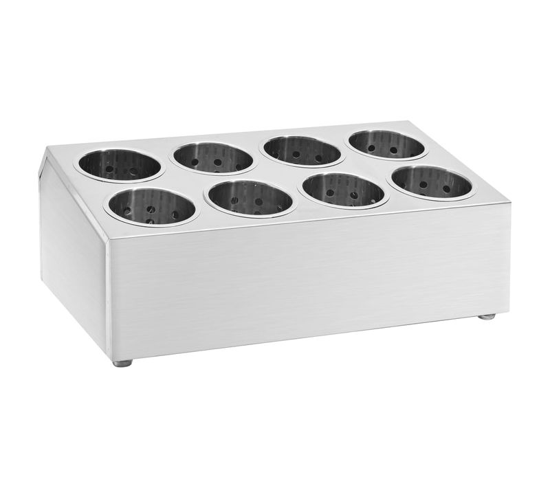 Porte-couverts 8 Grilles Rectangulaire Acier Inoxydable