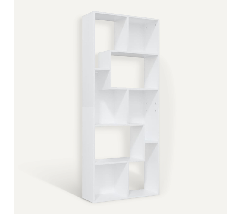 Bibliothèque Blanc 67x24x161 Cm Bois Contreplaqué