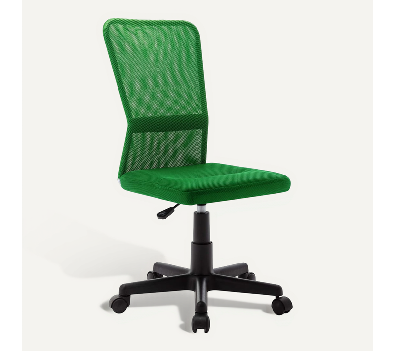 Chaise De Bureau Vert 44x52x100 Cm Tissu En Maille