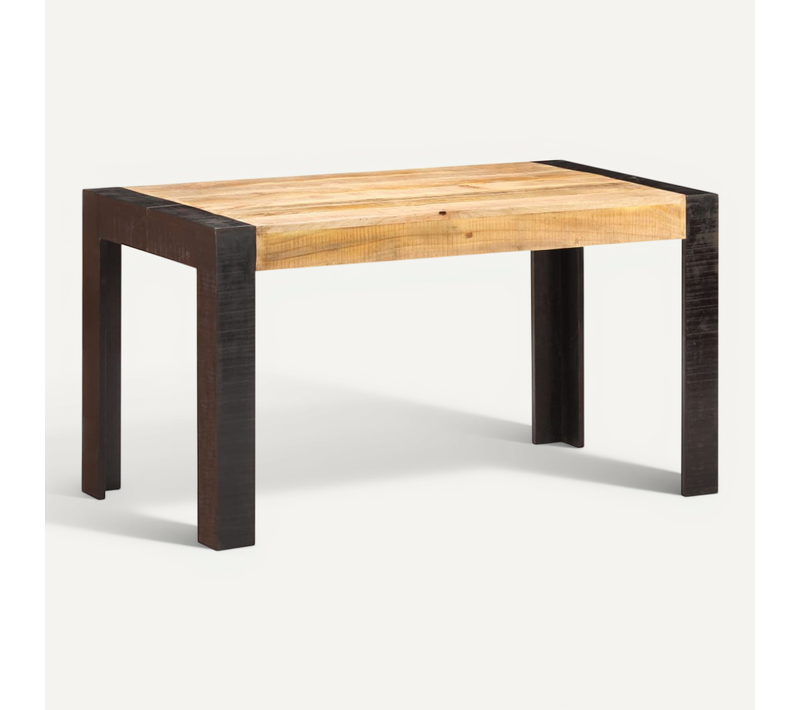 Table De Salle À Manger 140x70x76 Cm Bois De Manguier Brut