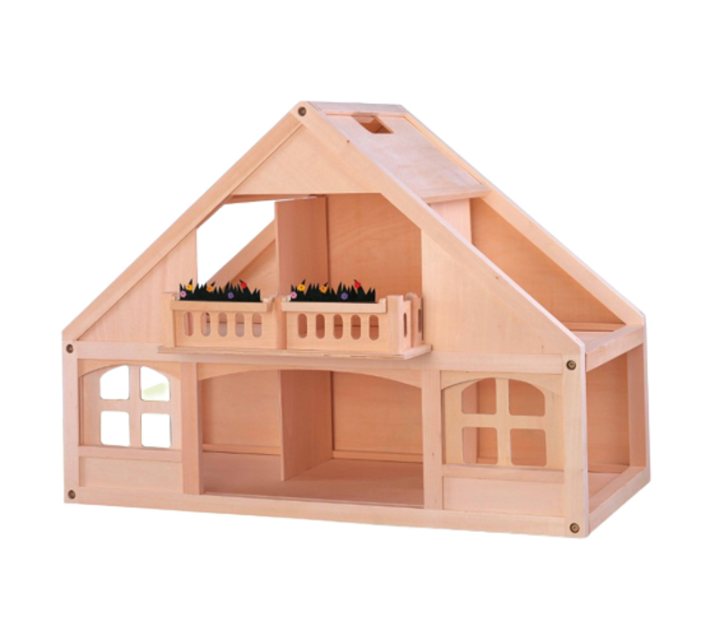 Maison De Poupées En Bois - Jeu Montessori