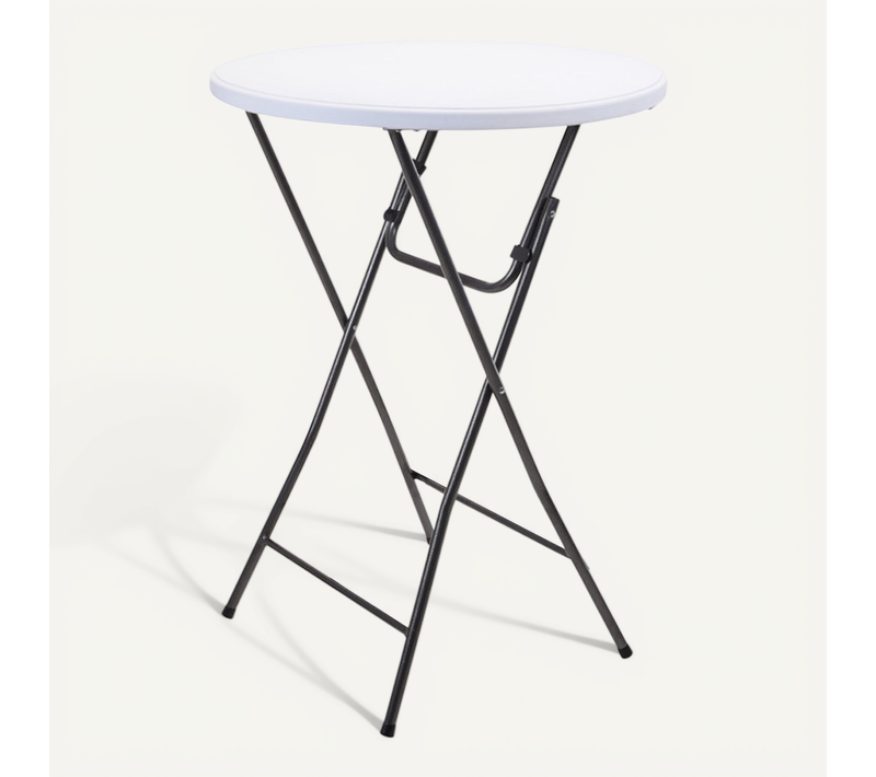 Table Haute Mange Debout D80 Pliable Pe Blanc
