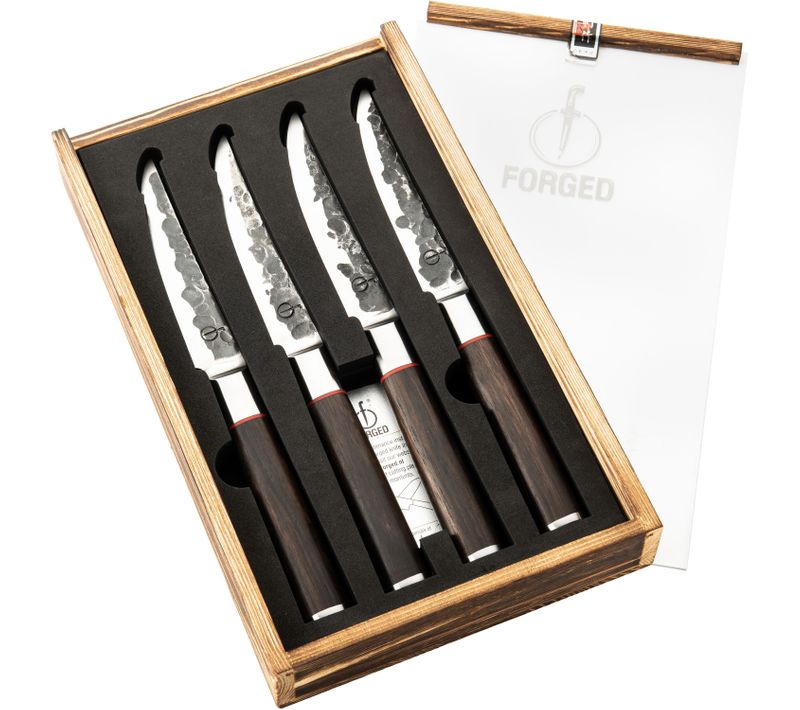 Set De 4 Couteaux à Steak - Sebra - Acier Japonais 440c - Manche En Bois Dalbergia