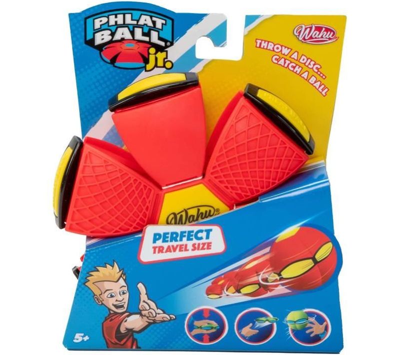 Phlat Ball Junior Rouge - Disque Pliable 15 Cm Se Transforme En Balle 10 Cm