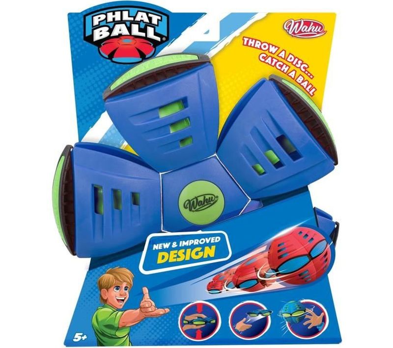 Phlat Ball Pliable Bleu – Disque D.22,9 Cm Se Transforme En Balle D.15,7 Cm