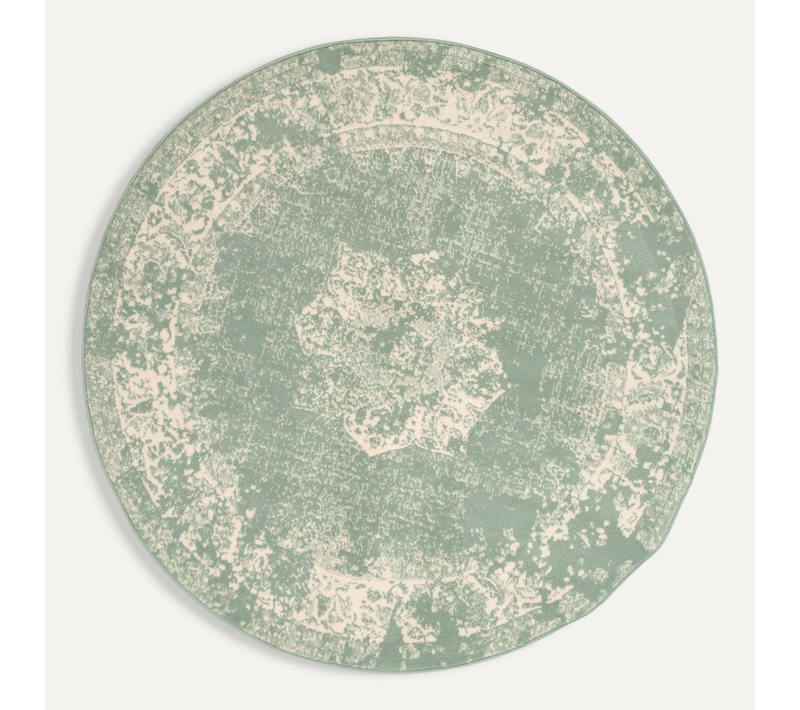 Tapis Rond Vintage - Wonder Vert - Rond - D. 220 Cm