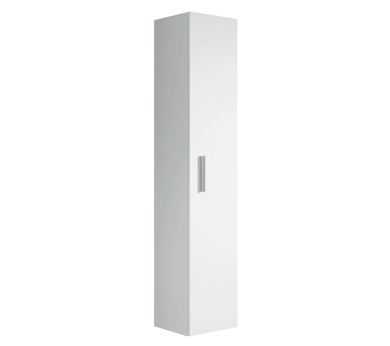 Armoire De Salle De Bain Pluto 30 X 30 X 150 Cm   Blanc   Meuble De Rangement Haut Placard Armoire