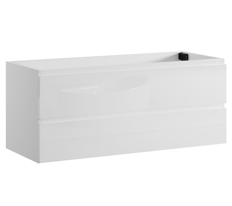 Meuble De Salle De Bain Angela 120cm   Blanc – Armoire Rangement