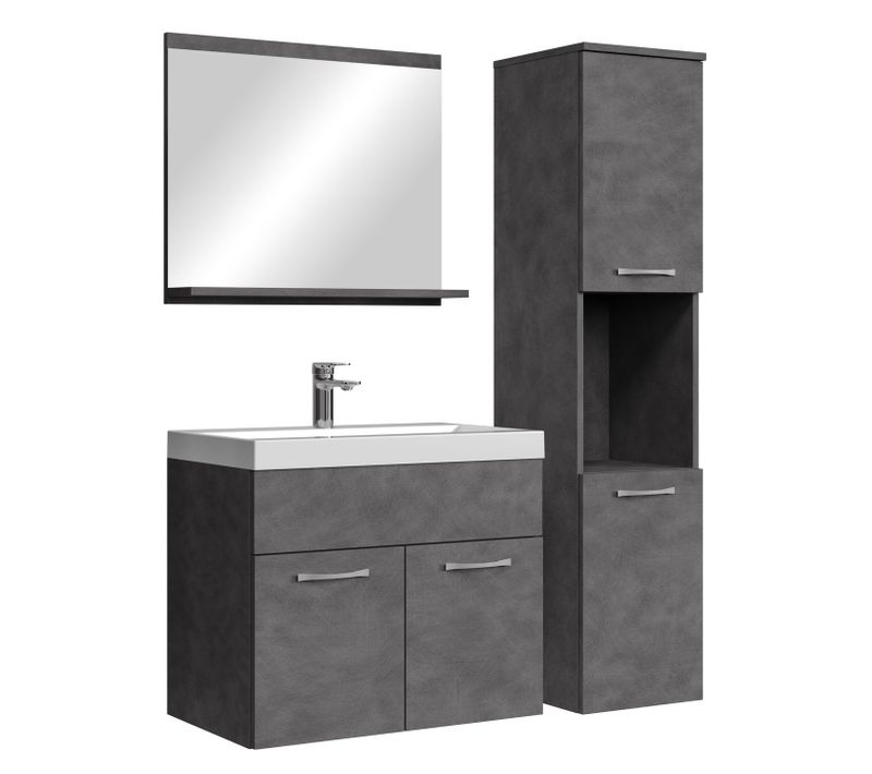 Meuble De Salle De Bain Montreal 60 Cm Lavabo Matera   Armoire De Rangement Meuble Lavabo Evier