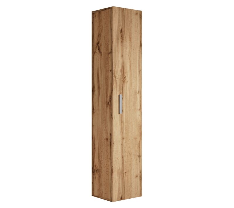 Armoire De Salle De Bain Pluto 30 X 30 X 150 Cm   Chene   Meuble De Rangement Haut Placard Armoire
