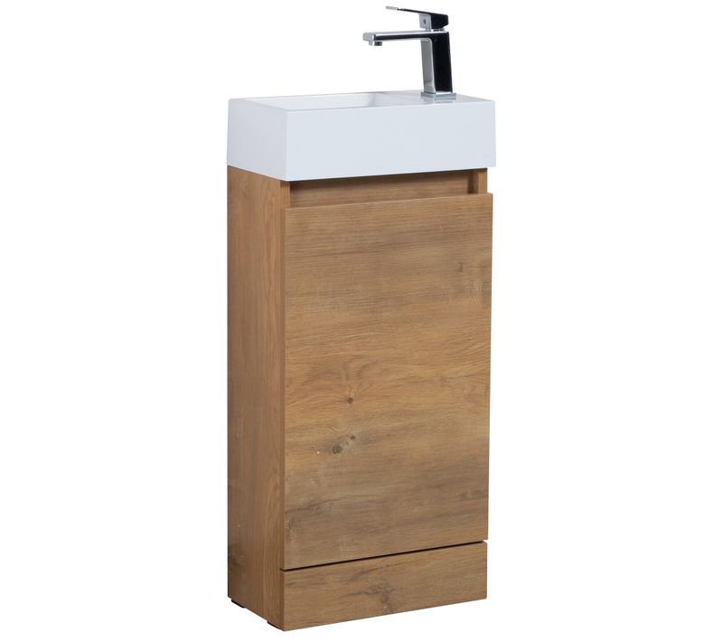 Meuble De Salle De Bain Peru 40 X 22 Cm Chene   Armoire De Rangement