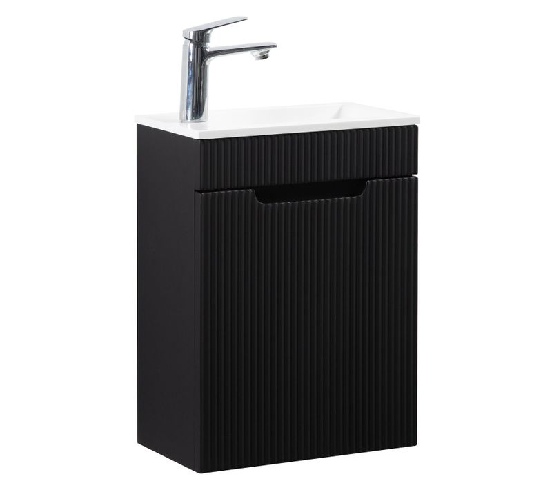 Meuble Lave-Mains Thermis 40 X 22 Cm - Noir Mat