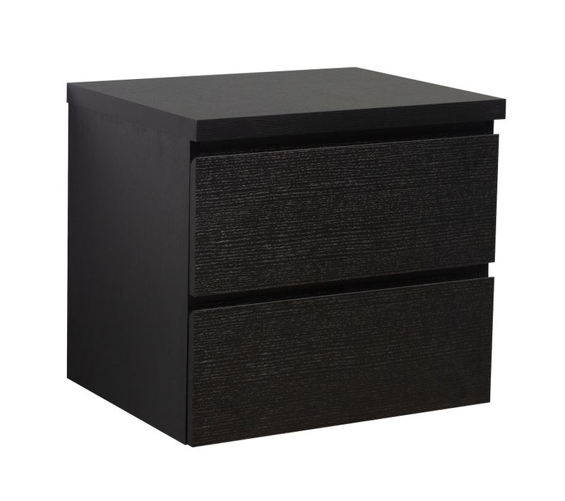 Meuble De Salle De Bain Angela 60cm   Bois Noir – Armoire De Rangement