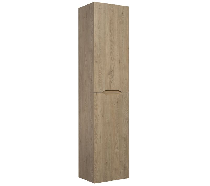 Armoire De Rangement Cairo 40 X 30 X 170 Cm Chêne Châtaignier Meuble Colonne Suspendu Avec 2