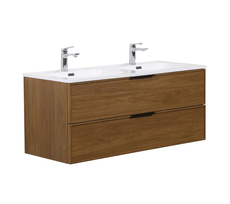 Meuble De Salle De Bain Luxor 120 Cm   Noyer   Meuble Lavabo