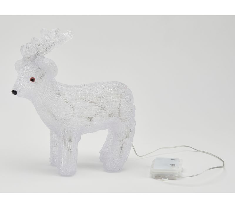 Renne LED extérieur H. 31 cm  Blanc froid