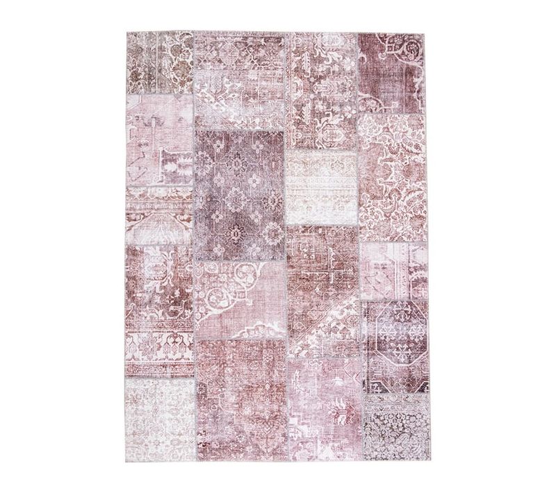 Tapis Patchwork - Lago Rouge/rose - Rectangle - 140x200 Cm