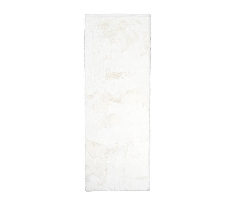 Tapis De Couloir Doux à Poils Longs - Comfy Supreme Blanc - Rectangle - 80x200 Cm