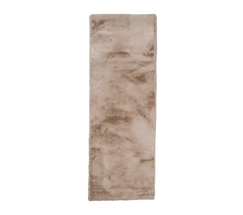Tapis De Couloir Doux à Poils Longs - Comfy Supreme Taupe - Rectangle - 80x180 Cm